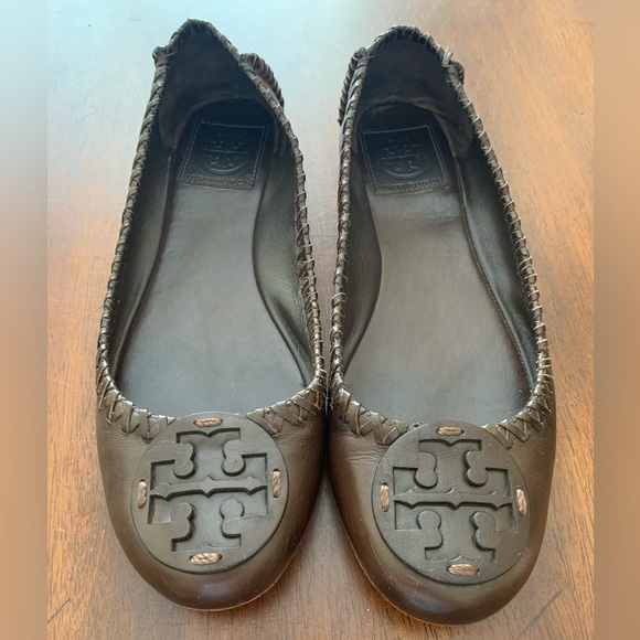 Tory Burch Shoes Tory Burch Chocolate Brown Leather Flats Poshmark